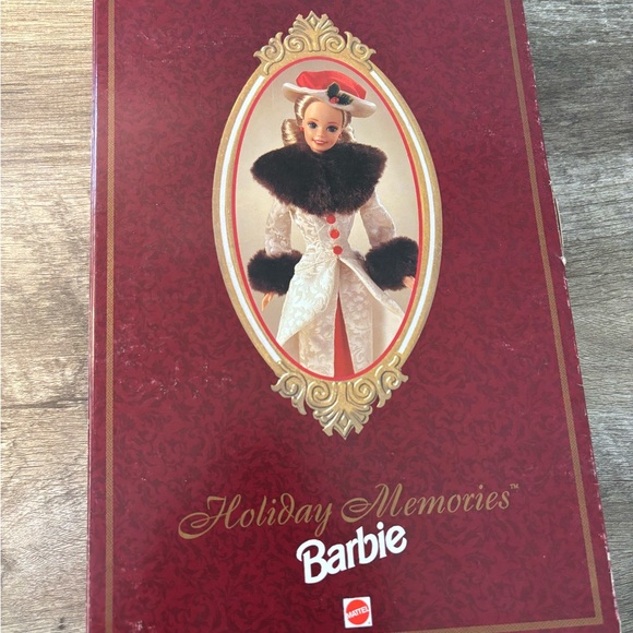 Vintage Holiday Memories Barbie in Elegant Red and Cream Ensemble - Picture 2 of 3